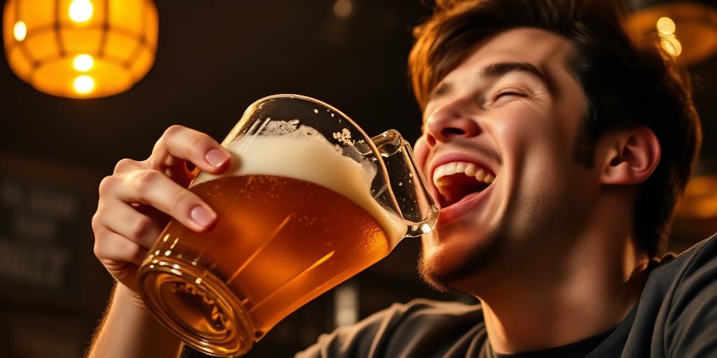 Cheers with a cold one